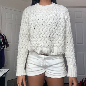 KENDALL + KYLIE Women's Cream/White knitted sweater